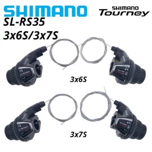 Bộ tay đề vặn Shimano RS35 3×6/3×7 chính hãng