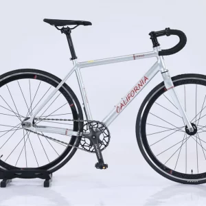 Xe Fixed Gear nhôm CALIFORNIA R310 màu xám chữ trắng