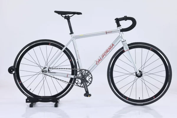 Xe Fixed Gear nhôm CALIFORNIA R310 màu xám chữ trắng