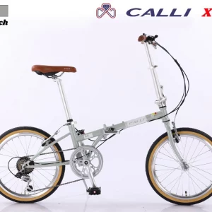 xe đạp gấp bánh 20 cali màu xám